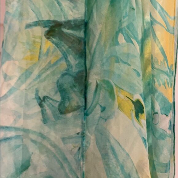 TED BAKER LONDON - ‘Orchido’ mint orchid print scarf - Picture 3 of 3